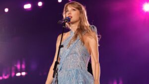 Taylor Swift Was The ‘Something Blue’ At Margaret Qualley And Jack Antonoff’s Wedding, But Her Dress Had A Secret Meaning For Fans