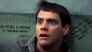 That Time Jim Carrey Totally Mooned A Dumb And Dumber Co-Star To Help With A Key Scene